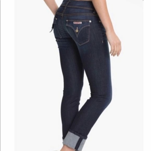 Hudson Sz 25 Dark Wash Carly Flap Pocket Straight Jeans - Picture 3 of 15